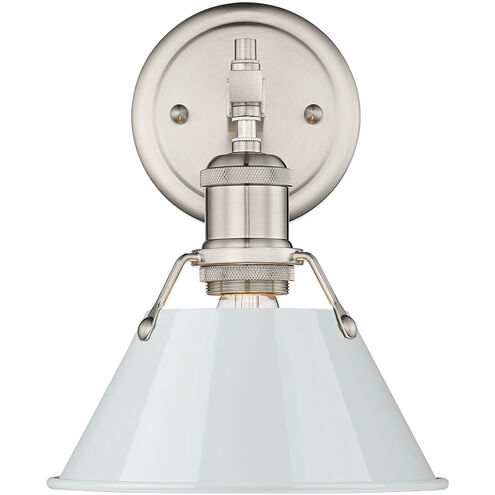 Orwell 1 Light 8.5 inch Pewter Vanity Light Wall Light in Dusky Blue